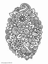 Coloring Pages Adults Flower Pdf Printable Adult Flowers Print Book Look Other sketch template