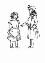 Children Fashion 1890 1900 Costume Girls Era History Clothes Colouring Childrens Kids 1900s Costumes Fashions Coloring Pages Outfits Girl Clothing sketch template