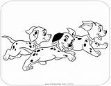 101 Dalmatians Puppies Dalmatian Clipart Dalmation Disneyclips Dxf Puppys Cruella Vil Perdita Galore sketch template