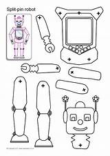 Split Robot Paper Robots Sparklebox Kids Crafts Printable Template Theme Craft Characters Make Parts Dolls Today Printables Jointed Classroom Activities sketch template