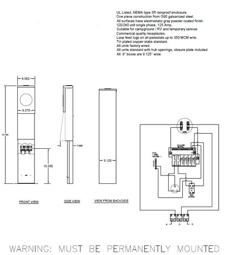 rv pedestal milbank wiring diagram