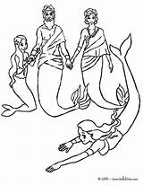 Mermaid Coloring Triton King Family Pages Color Print Manga Fantasy Printable sketch template
