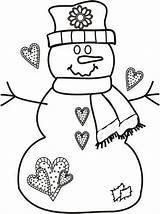 Snowman sketch template