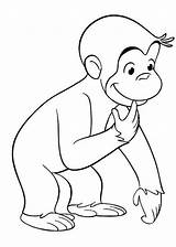Curious George Face Coloring Pages Getdrawings sketch template