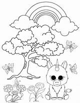 Coloring Beanie Pages Boo Unicorn Ty Boos Printable Dogs Cool Baby Enchanted Forest Dog Print Cats Bear Unicorns Babies Mermaid sketch template