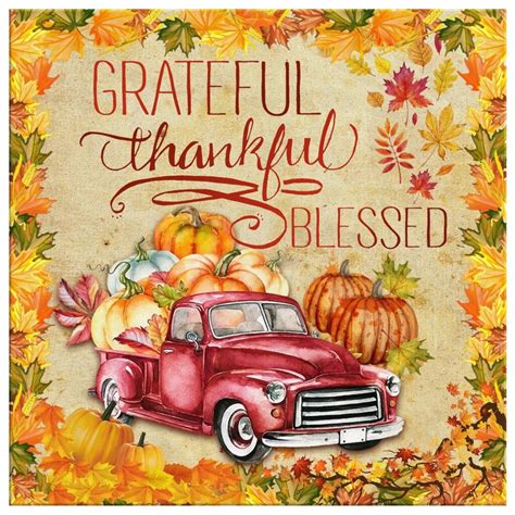 mark thankful grateful blessed happy thanksgiving canvas etsy