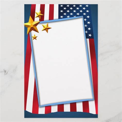 patriotic american flag stationery zazzlecom