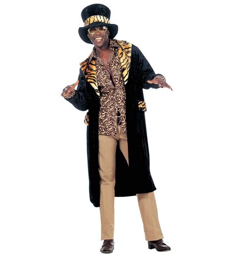 leopard print pimp fancy dress costume gangster rapper outfit s mens