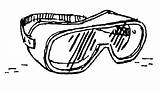 Goggles Safety Goggle Getdrawings sketch template