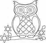 Owl Coloring Pages Printable Getdrawings Simple Color sketch template