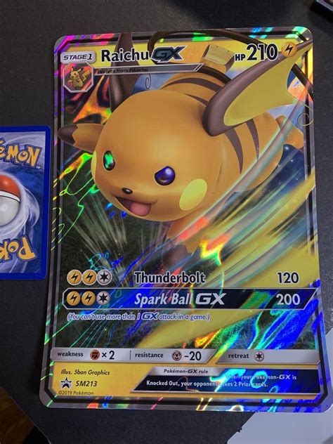 Jumbo Raichu Gx Pokemon Card Sm213 Ultra Rare Promo