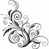 Swirls Decorative Clipart Vector Floral Cliparts Library sketch template