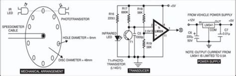digital speedometer detailed project  circuit diagram
