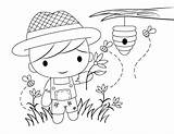 Coloring Boy Spring Pages sketch template