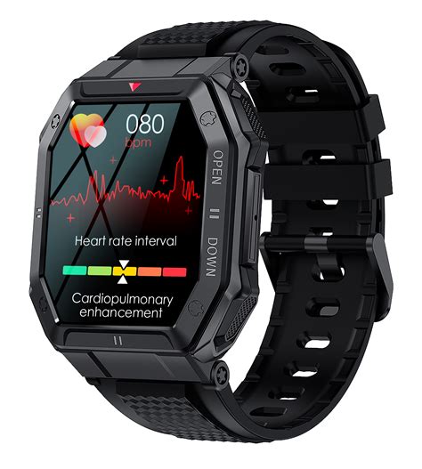 Canmixs K55 Military Smart Watch Men Bluetooth Call 24h Health Monitor