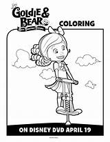 Goldie Bear Disneyjunior Activity Sheets Coloring sketch template
