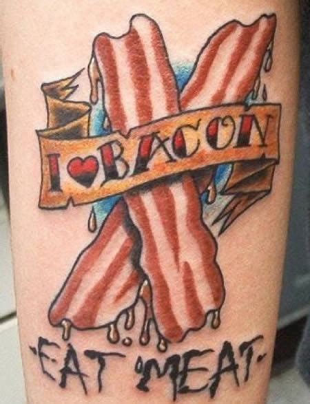 12 Craziest Bacon Tattoos Crazy Tattoos Food Tattoos Oddee