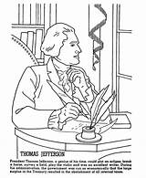 Jefferson Thomas Coloring Pages Printables Paine Usa Sketch Go Print Next Back President Popular Template sketch template