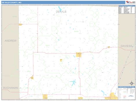 Dekalb County Missouri Zip Code Wall Map