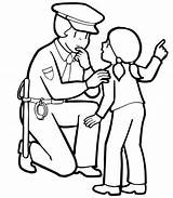 Police Officer Coloring Policeman Pages Helping Drawing Uniform Lost Girl Clipart Color Draw Cliparts Security Little Badge Hat Guard Woman sketch template