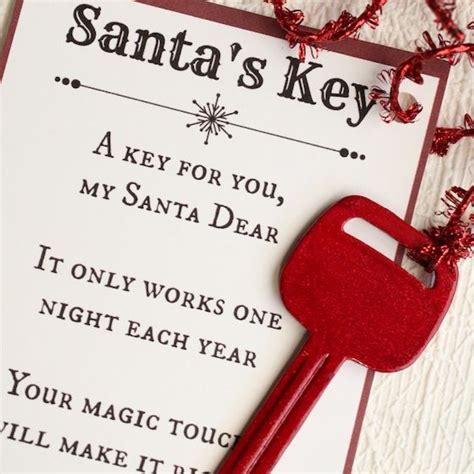 santas magic key  printable poem christmas magic santas