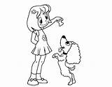 Girl Puppy Coloring Coloringcrew Dogs sketch template