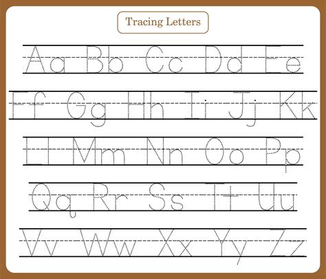 alphabet tracing worksheets  preschoolers tracing letters