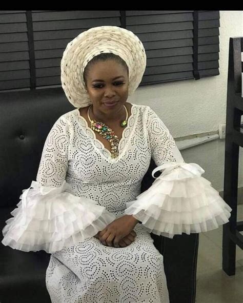 White Lace Aso Ebi Styles Catalogue For Women Latest