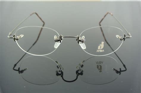 vintage rimless oval glasses men s and women eyeglass frames gold gray