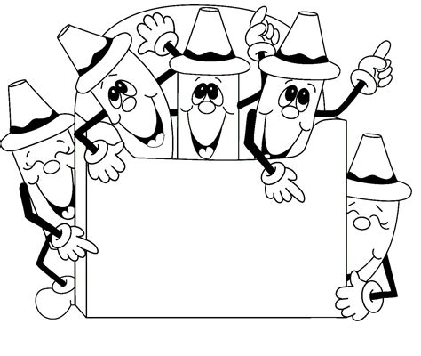 crayon coloring page  printable coloring pages  kids