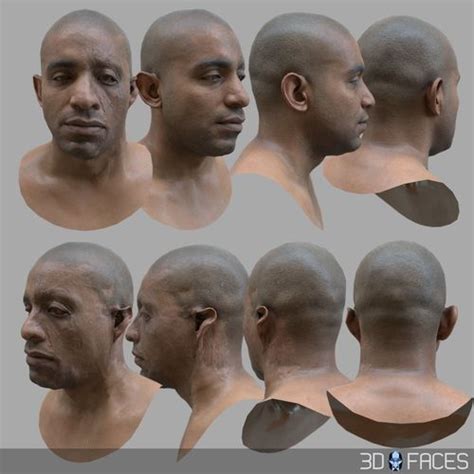 3d model aaa quality realistic african american male scan
