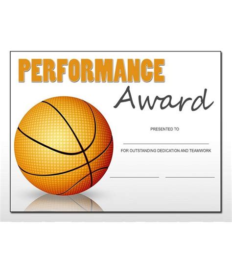 basketball certificates  kids basketball awards