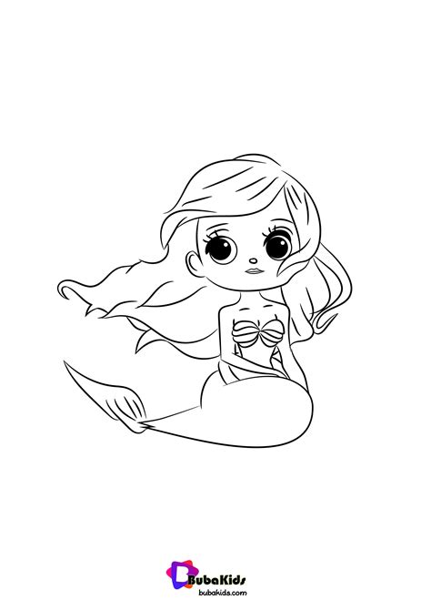 baby princess ariel coloring pages bubakidscom