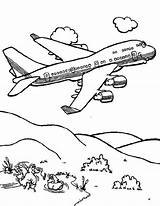 Coloring Jumbo Jet Getcolorings Cartoon sketch template