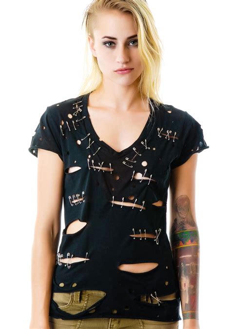 tripp nyc barely held together safety pin tee dolls kill