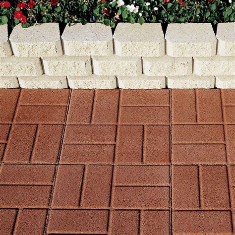 red brickface concrete step stone   home