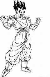 Sangoku Sangohan Dbz Concernant Coloriages Colorier Greatestcoloringbook Goku sketch template