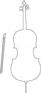 Cello Coloring Silhouette Pages Outline Silhouettes sketch template