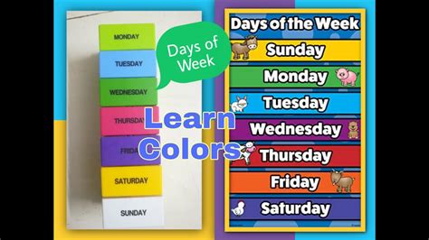 learn days  week  basic colors   fun  youtube