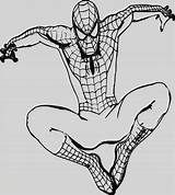 Sandman Coloring Pages Man Spider Spiderman Color Divyajanani sketch template