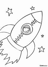 Rocket Coloring Pages Ship sketch template
