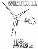 Turbine Coloringhome Windmill sketch template