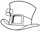 Hat Patrick Coloring Top St Pages Printable Print sketch template