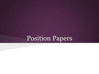 position paper