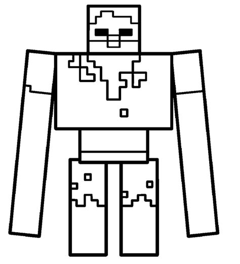 minecraft mutant zombie coloring page coloring