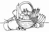 Coloring Pages Vegetable Fruit Printable Gardens Kids sketch template