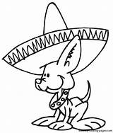Chihuahua Sombrero Coloring Pages sketch template