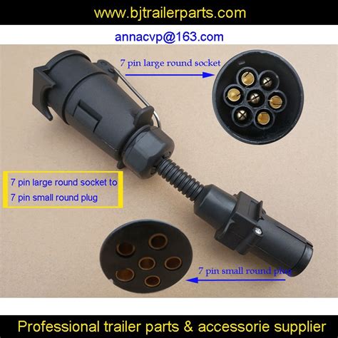 trailer wire adapter  pin large  socket  small  plug trailer adapter connector