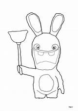Rabbids Coloring Rabbid Raving Pages Games Invasion Designlooter Drawings 61kb sketch template