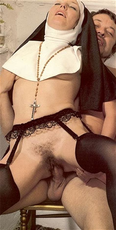 two hairy seventies nuns stuffed in all their tight hole